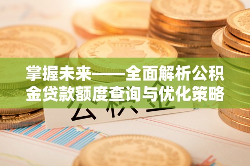 门源掌握未来——全面解析公积金贷款额度查询与优化策略