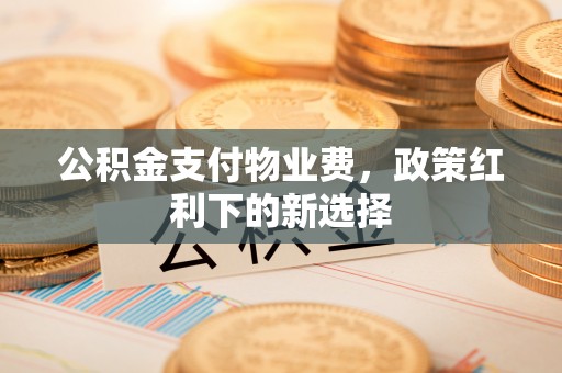 门源公积金支付物业费，政策红利下的新选择
