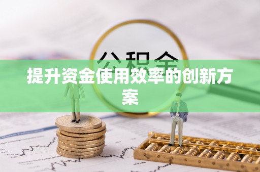 门源提升资金使用效率的创新方案